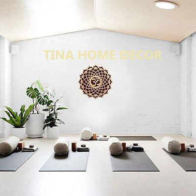 Mua Tranh Gỗ Decor đẹp- Hoa Mandala Chữ OM Treo Tường Phòng Thiền ...