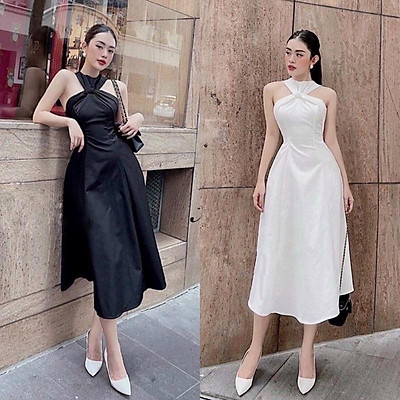 Đầm Maryn dự tiệc cổ yếm hở vai sang trọng thời trang nữ thiết kế  MixASale