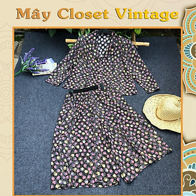 Giảm 98280 Chân váy dài eo cao họa tiết hoa ngọt ngào phong cách Vintage   tháng 82023  BeeCost