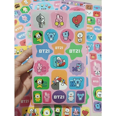 Mua hình dán nhân vật hoạt hình BTS siêu cute chỉ 3k/tấm | Tiki