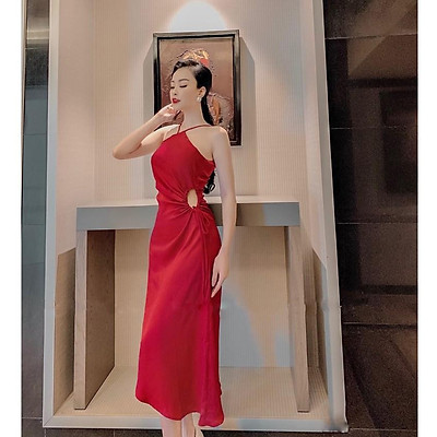 VÁY DÚM EO TAY BỒNG HOA NHÍ MÀU HỒNG CHO NỮ