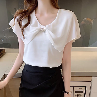 Mua Áo Kiểu Nữ Chất Voan Phối Nơ Sang Trọng - Nhiều Size Và Màu, Form Dáng  Đẹp, Thích Hợp Mặc Đi Làm, Đi Tiệc - L - Trắng Tại Thời Trang Mymyshop |  Tiki