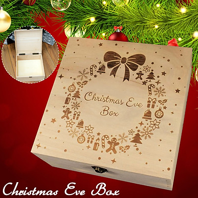 Mua Wooden Engraved Personalised Christmas Eve Apple Box Xmas Gift ...