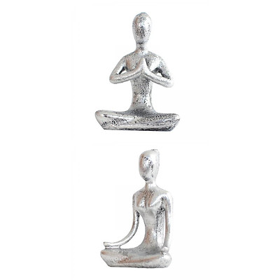 Mua 2 Pieces Yoga Pose Statue Decorative Gift Decor for Home | Tiki