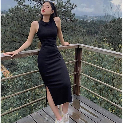 Đầm Váy Thun Hoa Ôm Dáng Tay Ngắn Hàng Thiết Kế ĐGR23  The V Fashion