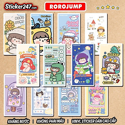 Mua Sticker RoroJump Siêu Cute chống nước sticker dán laptop điện thoại  đàn guitar mũ bảo hiểm vali  Tiki