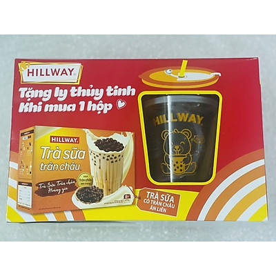Mua Trà Sữa Trân Châu Hillway (8 Gói/Hộp) - Tặng Kèm 1 Ly Thủy Tinh | Tiki