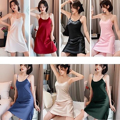 Váy ngủ 2 dây lụa satin gợi cảm TK2866  Happyshop