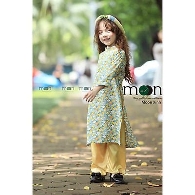 Mua Áo Dài Truyền Thống Hoa Nhí Xinh Xắn Cho Bé Gái Vns330 Moon Xinh, Lụa  In Họa Tiết, Rất Nhẹ, Thoáng Mát, Thấm Mồ Hôi | Tiki