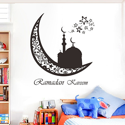 Mua Mosque on Moon Pattern Muslim Ramadan Festival Decoration Wall ...