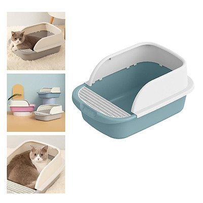 Cat Litter Box Open Top Pet Litter Tray Portable Bedpan Heighten