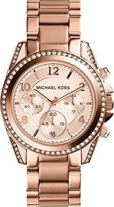 Michael Kors Ladies Watch In Rose Gold Stainless Steel Interchangeable  Bezels MK4435