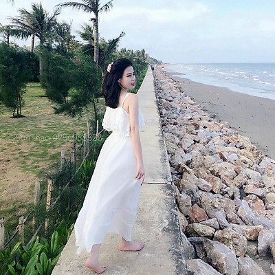 Đầm maxi hai dây dáng suông đi biển xếp ly siêu xinh Váy 2 dây nữ dáng dài  rẻ đẹp phù hợp đi dạo đi chơi  HolCim  Kênh Xây Dựng