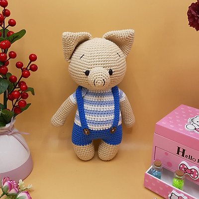 Mua Gấu Bông Móc Len Amigurumi Cao Cấp - Bé Heo Xinh Tròn Mặc Quần Yếm Quà  Tặng Nhồi Bông - Sp000044 Tại Amiu Việt Nam | Tiki