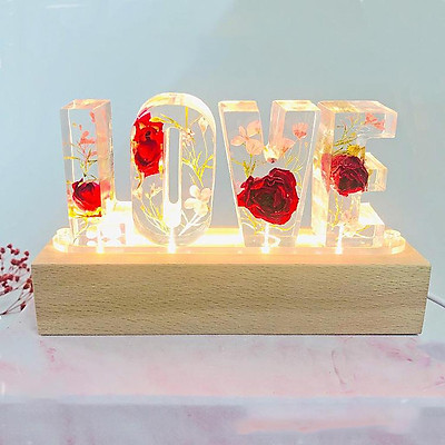 Mua Personalized Flower Resin Letter Lights DIY Handmade Name ...