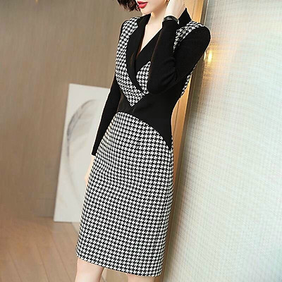 Đầm midi cổ vest phối nút lai nhọn cực xinh  Hàng đẹp với giá tốt nhất