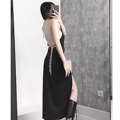 Đầm Ngọc Trinh Ôm Body Kiểu Một Vai Hở Lưng Xẻ Tà  AlvinStoreVn