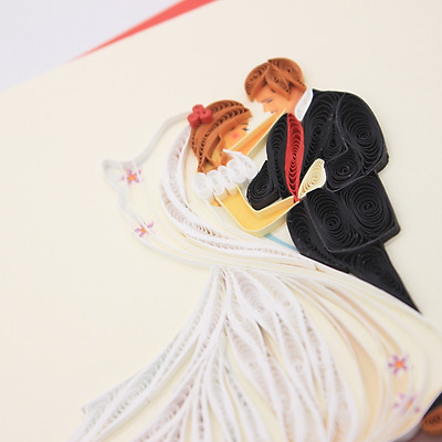 Mua Thiệp Chúc Giấy Xoắn Thủ Công (Quilling Card) Chúc Mừng Đám Cưới Cô Dâu Chú Rể - Tặng Kèm Khung Giấy Để Bàn | Tiki Mua Thiệp Chúc Giấy Xoắn Thủ Công (Quilling Card) Chúc Mừng Đám Cưới Cô Dâu Chú Rể - Tặng Kèm Khung Giấy Để Bàn | Tiki