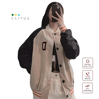Mua Áo Khoác Bomber Nữ In Chữ Mẫu Mới Cực Xinh - Clitus Fashion - Sữa - S  Tại Clitus Official | Tiki