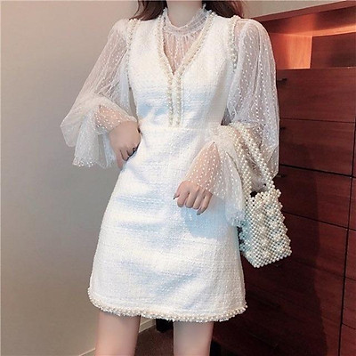 Mua VÁY BÁNH BÈO CỔ NƠ DÁNG DÀI HAI MÀU ĐEN ĐỎ DÁNH XOÈ S2XL giá rẻ nhất   TecKiVn