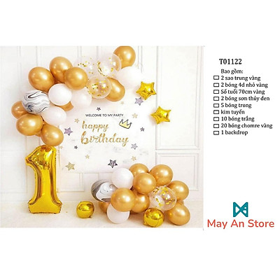 Set Bóng Bay Trang Trí Sinh Nhật Thôi Nôi Cho Bé Tuổi Hổ Tone Màu Vàng  Xanh Hồng Đỏ Tặng Kèm Bơm Băng Dính HO  Tìm Voucher