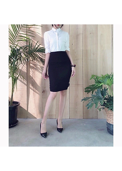 Giảm giá Chân váy zip đen  BeeCost