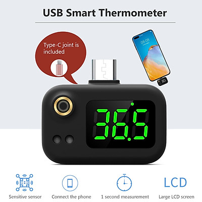 USB Mini Infrared Portable Mobile Non-Contact Thermometer (USB-C)