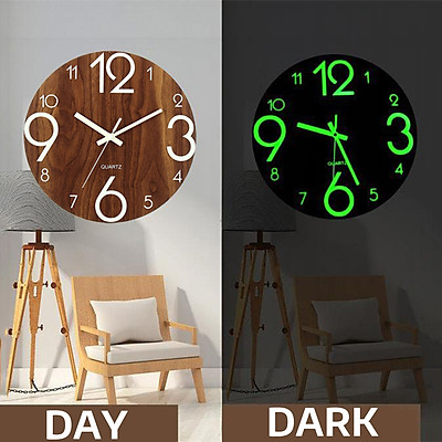 Mua Luminous northern Europe contracted wood clock woodiness clock ...