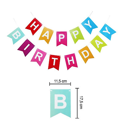 Dây chữ Chúc Mừng Sinh Nhật  Happy Birthday trang trí tiệc sinh nhật dạng  đuôi cá