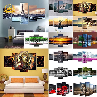 Mua 5 Panels Modern Canvas Wall Hanging Picture Printing Art Oil ...