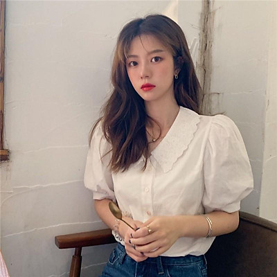 Áo Sơ Mi Nữ CAMISA Tay Phồng Cổ Sen Bánh Bèo Vintage Hàn Quốc Sơ Mi Công  Sở Form Rộng Nữ Kiểu Dài Tay Lụa Cao Cấp CM03  Shopee Việt Nam