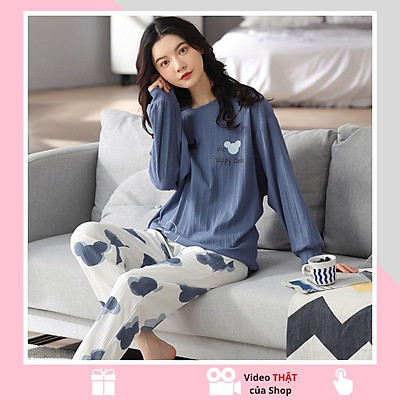 Đồ Bộ Pijama Nữ Ngắn Tay Paris France Phong Cách Hàn Quốc L3202 5064kg   Đồ ngủ đầm ngủ váy ngủ đồ lót nữ đẹp sexy và gợi cảm