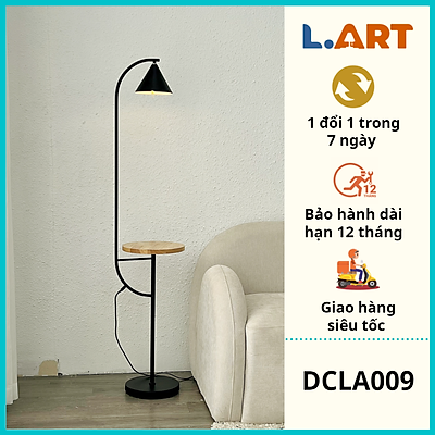 Mua Đèn sàn phòng khách đèn đứng decor kèm bàn gỗ tiện lợi sang ...