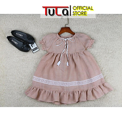 Váy công chúa tutu màu hồng cam cho trẻ em gái