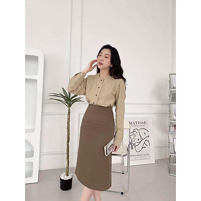 CHÂN VÁY DÀI 2 TẦNG LỆCH STYLE HÀN QUỐC  VÁY NỮ VITAGE DÁNG DÀI  Lazadavn