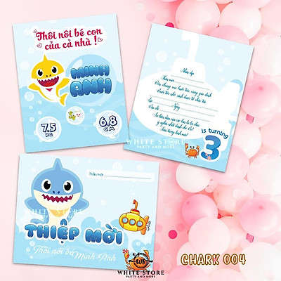 Bánh kem sữa chủ đề baby shark dễ thương cho bé  Tiny Pretty Cake