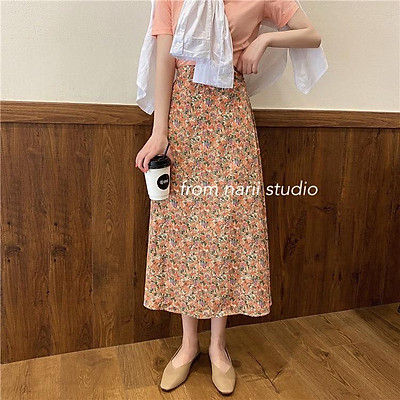 12 Chân váy dài qua gối vintage cổ điển Hàn Quốc tôn dáng