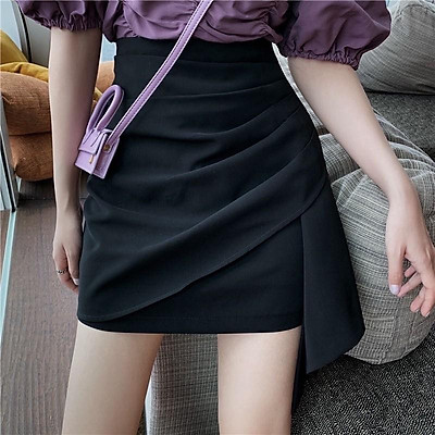 D1947 : Set bộ áo thun like + Chân váy Jean ngắn vạt chéo - yishop.com.vn