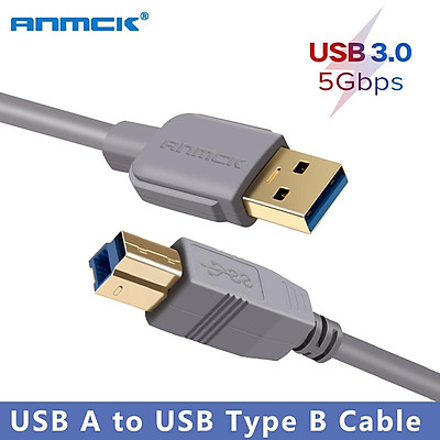 Mua Anmck Usb Printer Cable Usb Type B Male To A Male Usb 3.0 2.0 Cable For  Canon Epson Hp Zjiang Label Printer Dac 1.5M 3M 5M 10M | Tiki
