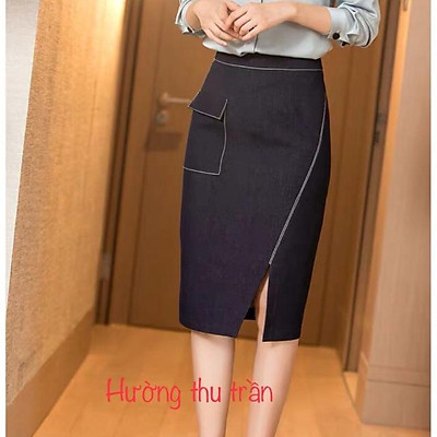 Chân Váy Bút Chì Xẻ  YCV200030  GreenBee Life New