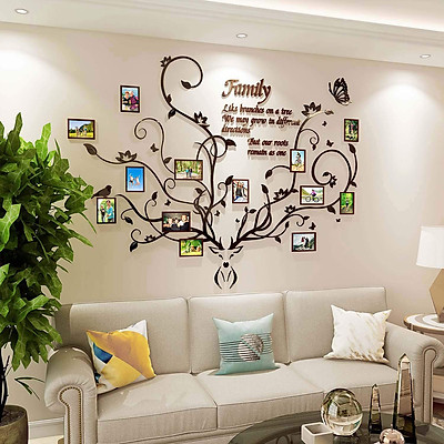 Mua DIY Acrylic Family Tree Decoration Wall Sticker Photo Frame ...