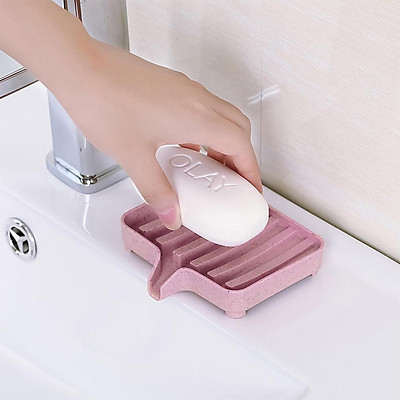 Silicone Soap Holder Non Slip Soap Dish Box Tray Draining Rack Bathroom  Shower