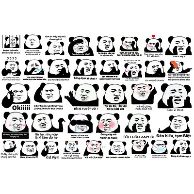 Mua sticker set 100 ảnh Meme Gấu Trúc bựa. cute. hài hước tại ...