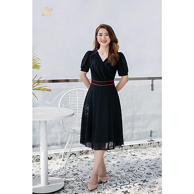 Đầm nhung dạ hội cổ tim đắp chéo  Thời Trang Thiết Kế Lê Như