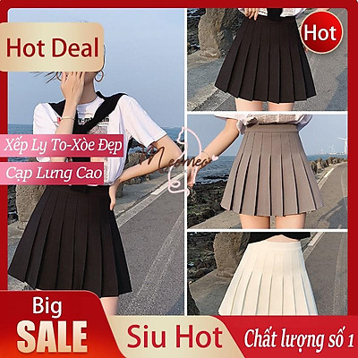 Mua Chân Váy Xếp Ly Dài Váy Xếp Li Xòe Dài Kiểu Váy Midi Cạp Cao Phong  Cách Công Sở  Yeep