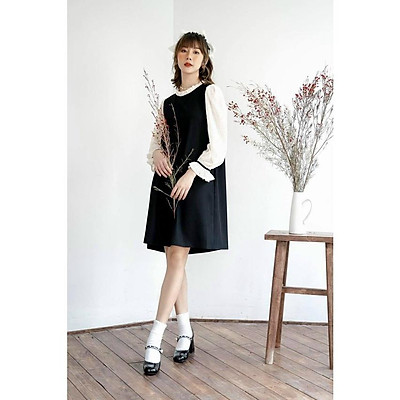 Đầm Bầu Dáng Dài Váy Bầu Mùa Thu Đông Dài Tay Chất Da Cá Dày Dặn Cổ Tròn  Dáng Suông Xinh XắnBAUXINH  Lazadavn