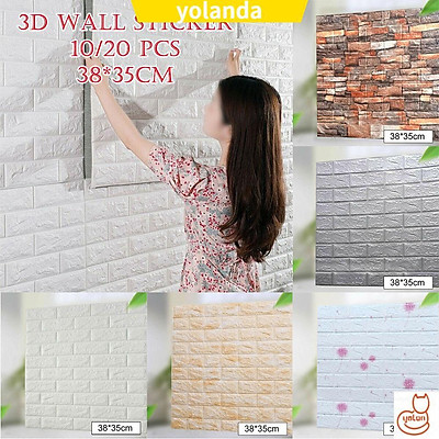 Mua ☆YOLA☆ 10/20pcs|38*35cm DIY 3D Wall Sticker Anti-Collision ...