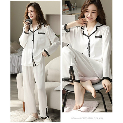 Đồ ngủ pijama tay ngắn quần dài hồng D1720