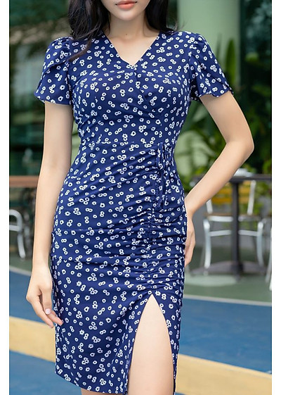 Lịch sử giá Chân váy bút chì sẻ sau màu xanh tím than cập nhật 72023   BeeCost