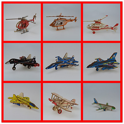 Đồ chơi lắp ráp gỗ 3D Mô hình Máy bay Biplane  Lazadavn
